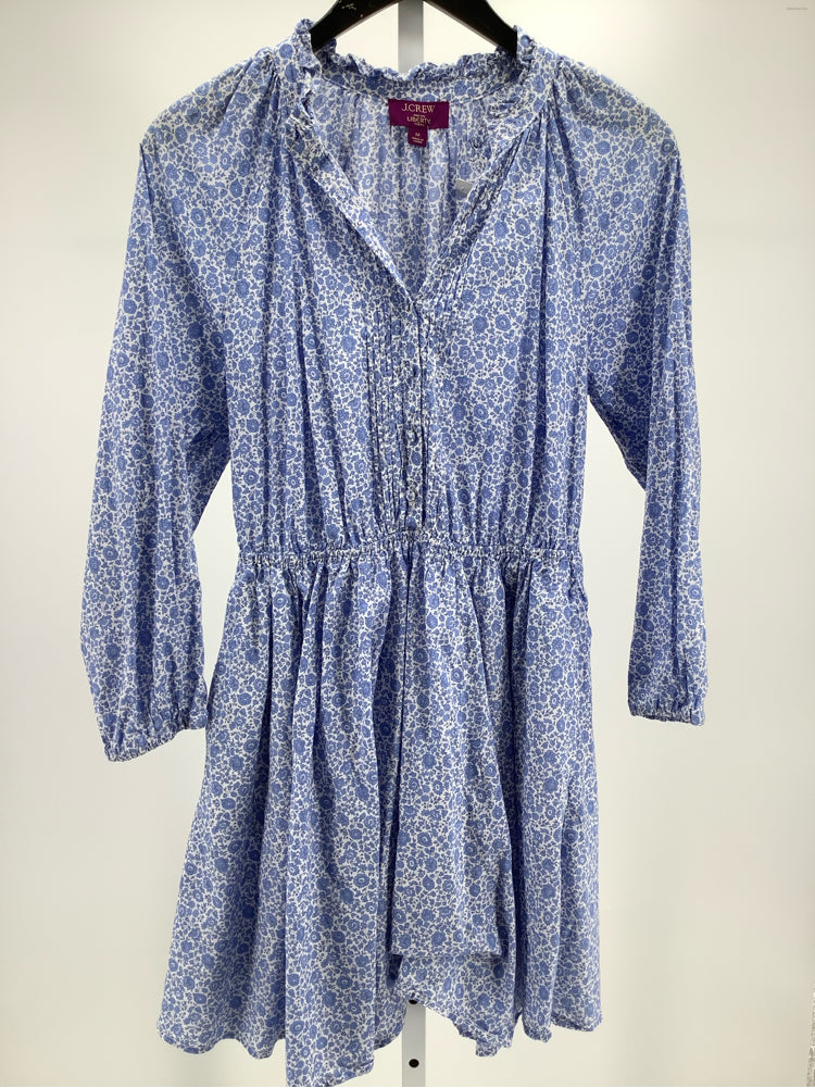 Jcrew Size M Blue & White Dress