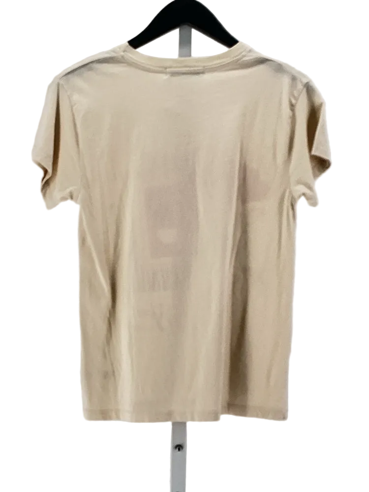 LETLUV Size XS Cream & Red Shirt