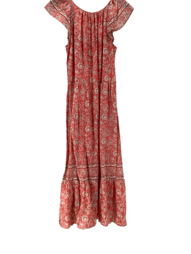 Velvet by Graham Spencer Size M Orange & White Dress