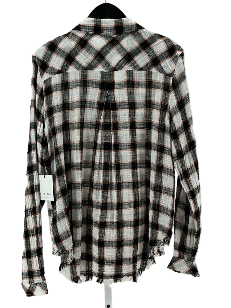 Bella Dahl Size L Black multi Shirt