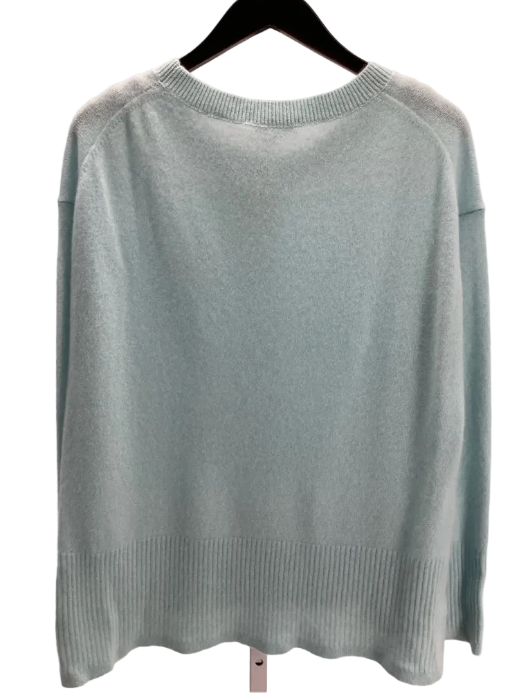 White + Warren Size M Blue Sweater