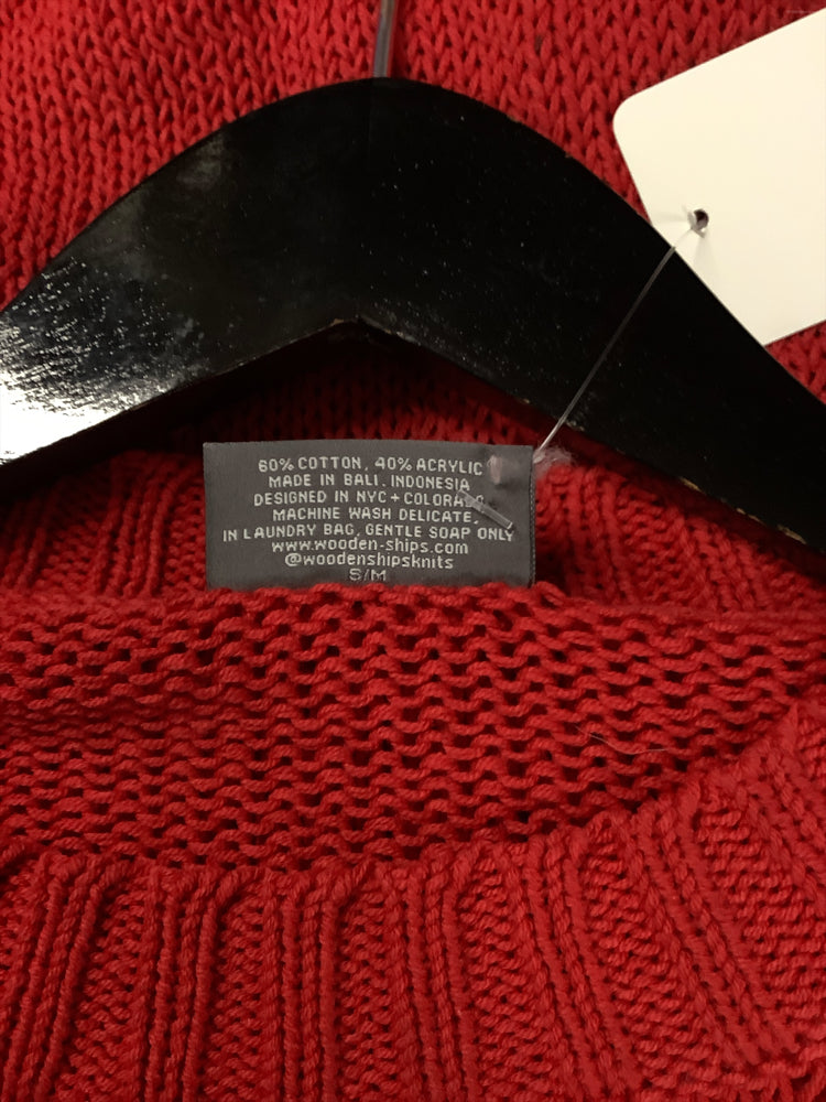 Wooden Ships Size s/m Red Sweater