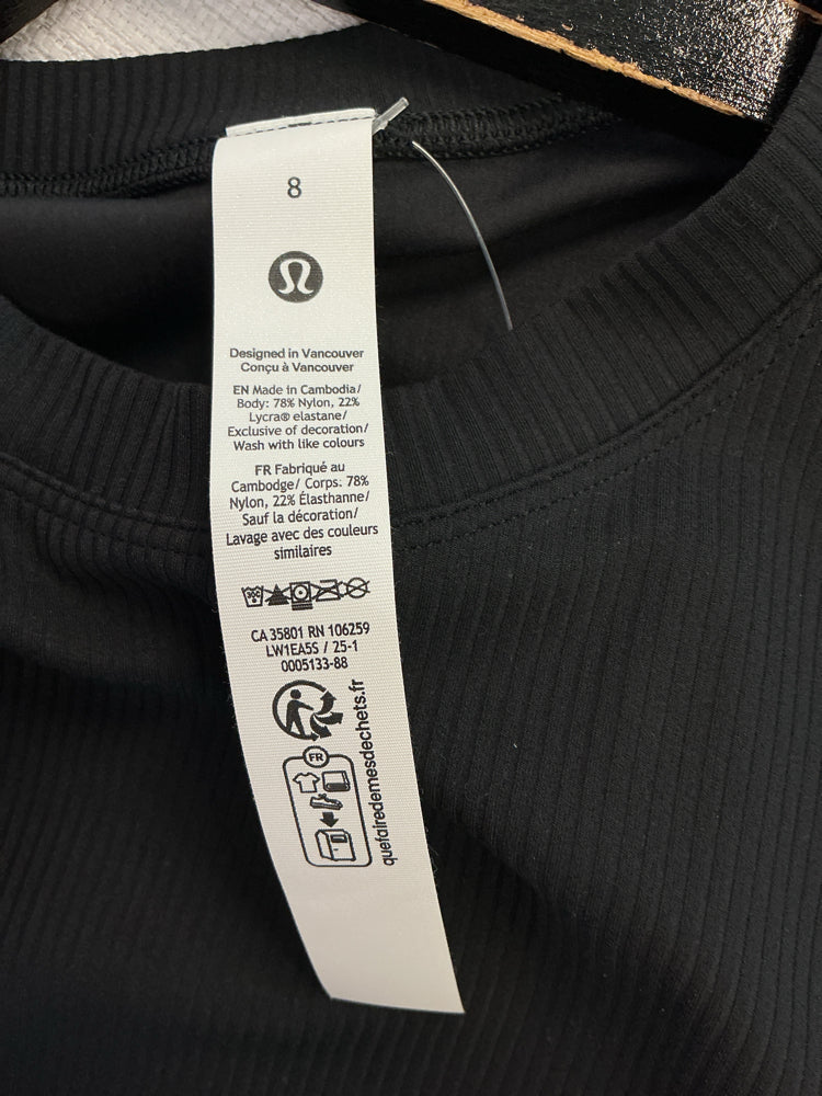 lululemon Size 8 Black Aligned Dress