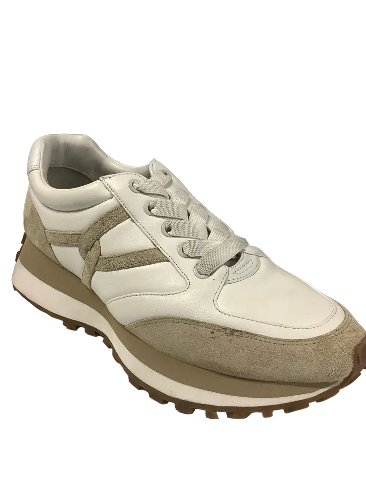 Veronica Beard Shoe Size 10 Tan & White Valentina Sneakers