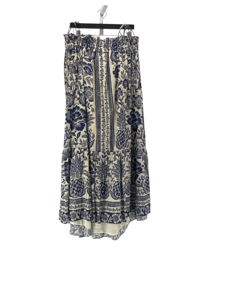 Farm Rio Size L Navy & Cream Dress