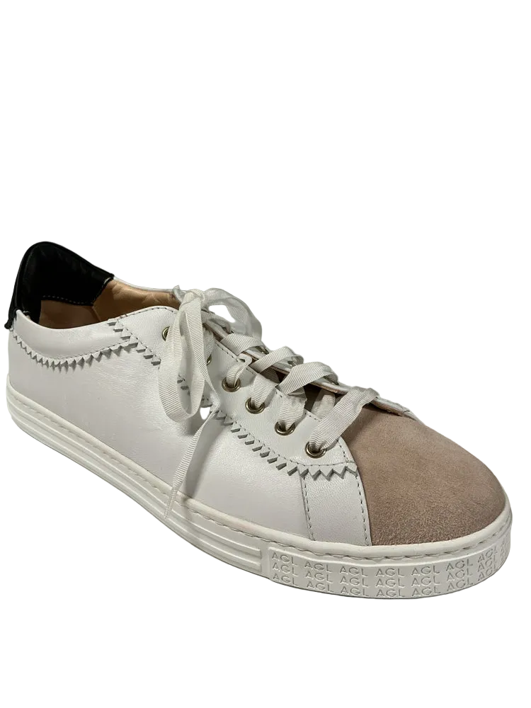 AGL Shoe Size 10.5 White multi Sade Feminine Sneakers