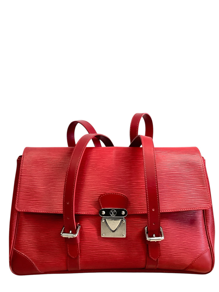 Louis Vuitton Red Segur Handbags