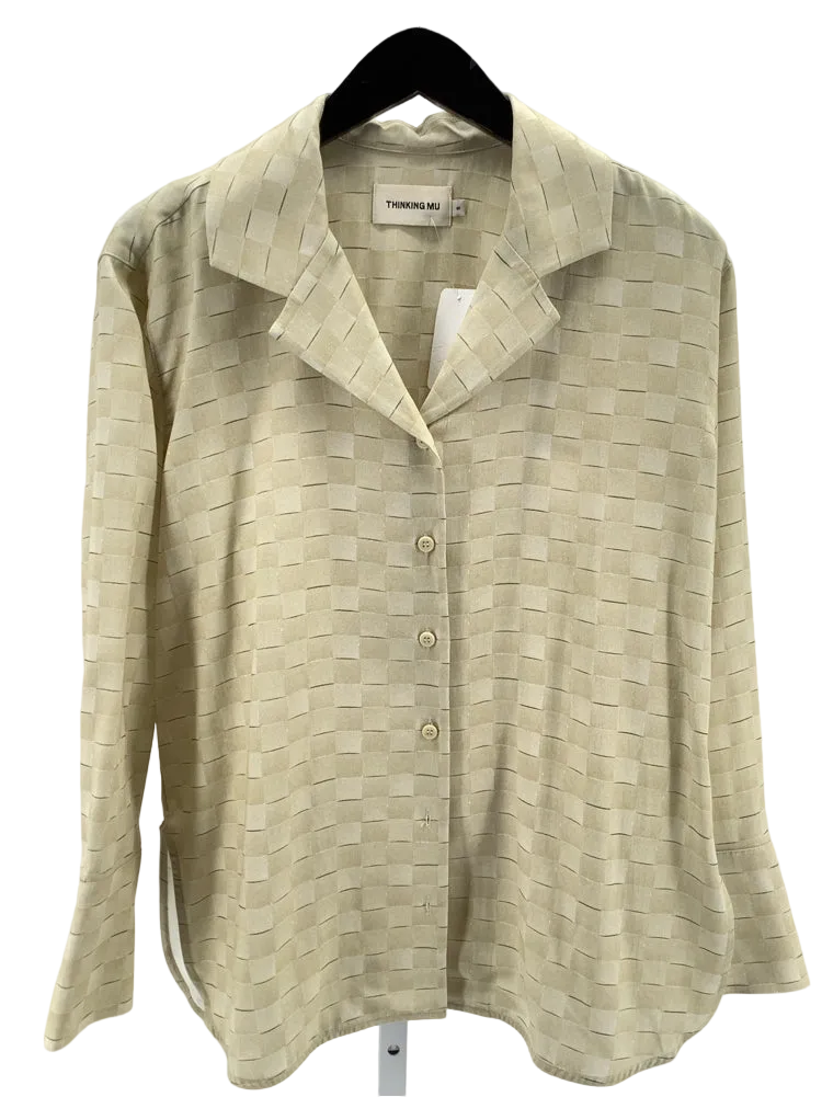 Thinking Mu Size S Tan & Black Shirt