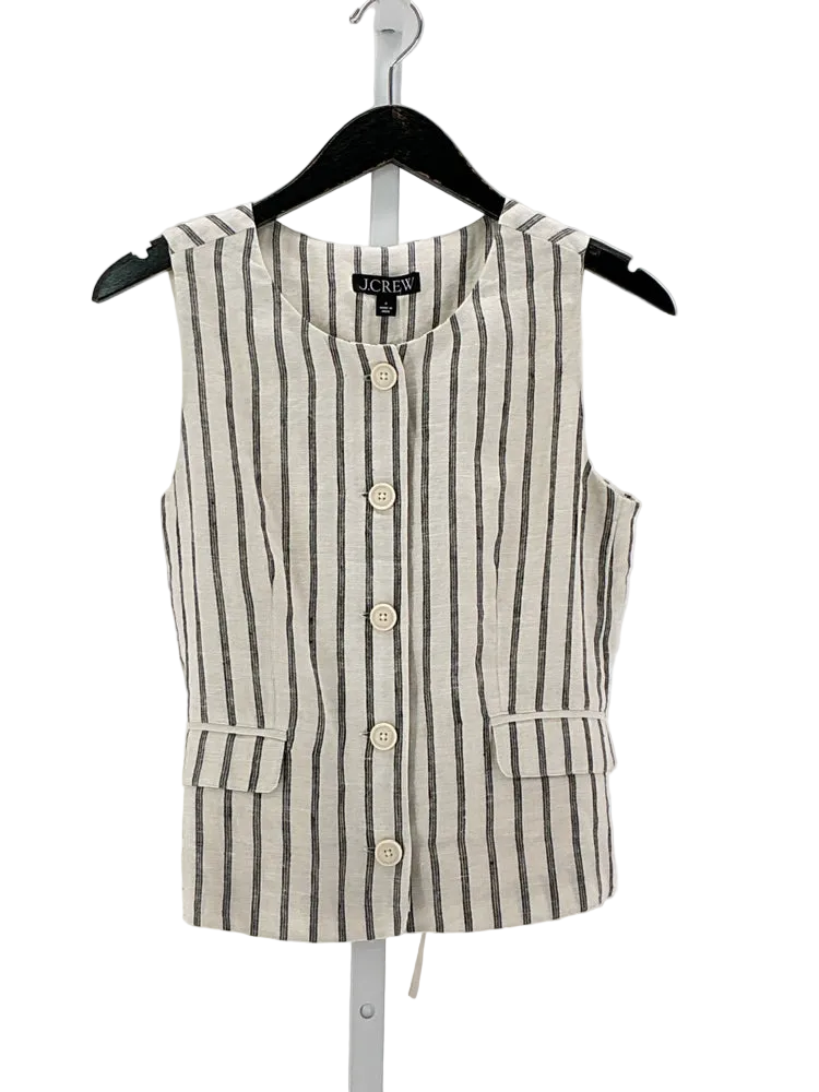 Jcrew Size 4 Black & Cream Vest