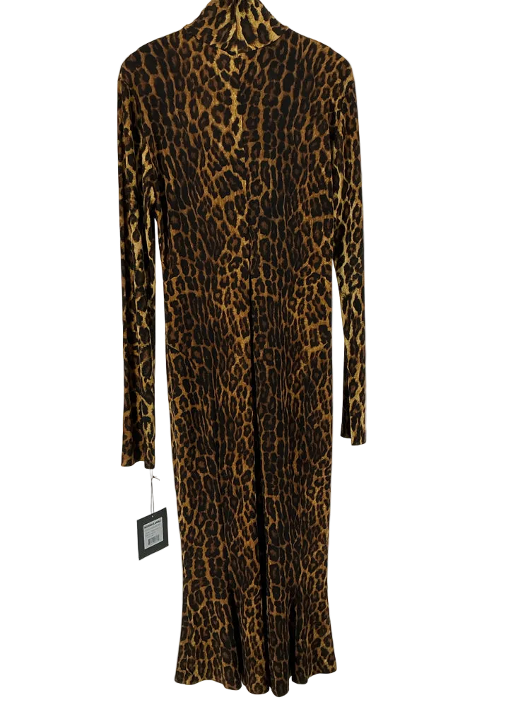 Norma Kamali Size L Brown & Black Dress