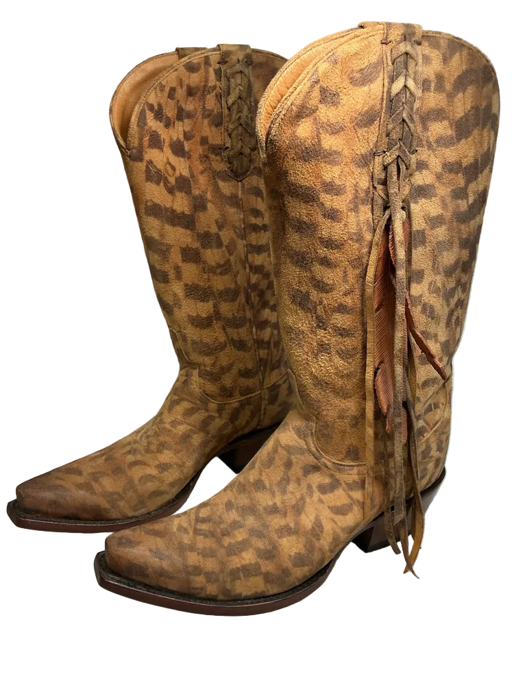 Lucchese Shoe Size 7.5 Tan & Brown Boots
