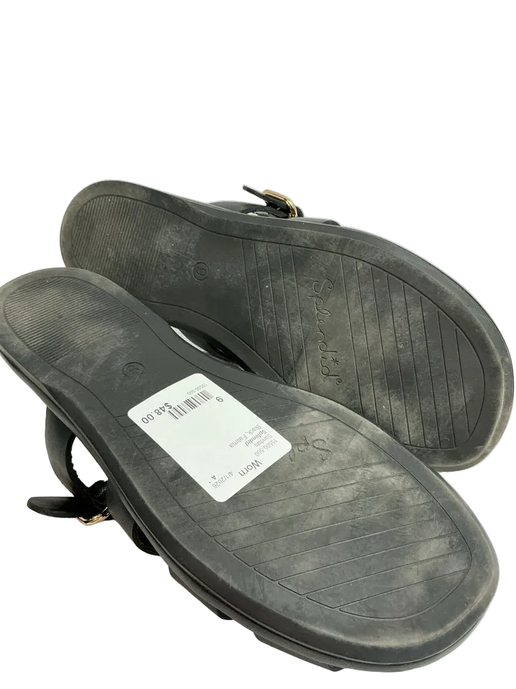 Splendid Shoe Size 9 Black Fatima Sandals
