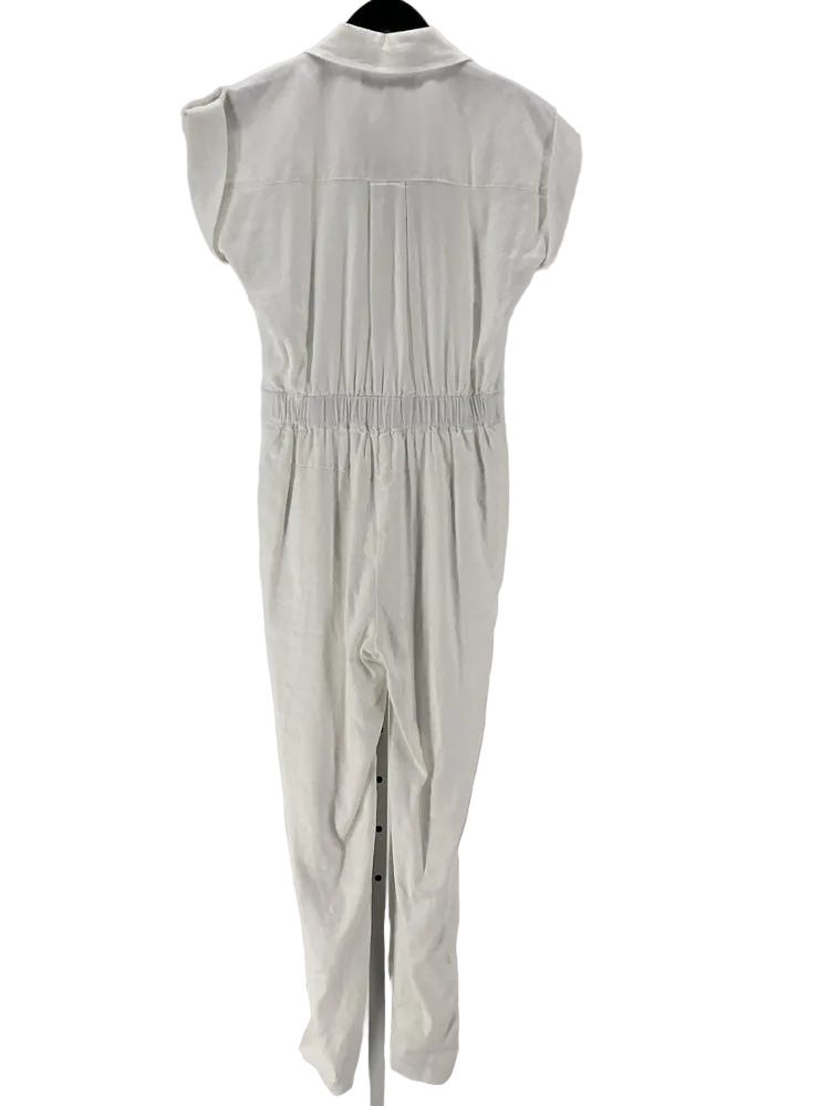 White House Black Market Size 4 White Jumpsuit