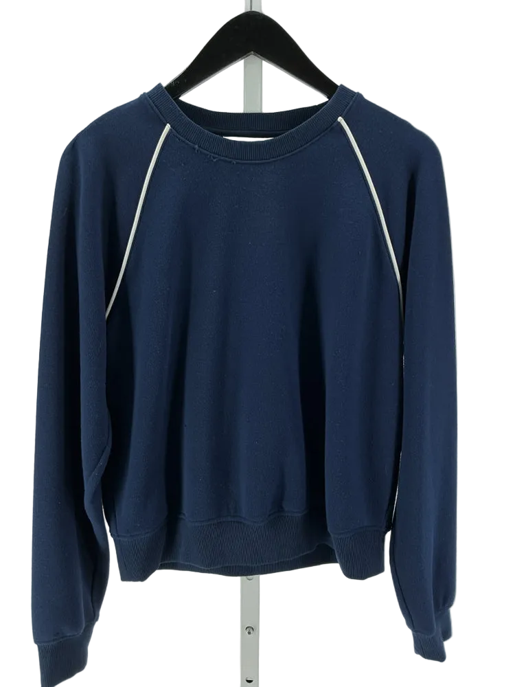 Spanx Size M Navy & white Sweatshirt