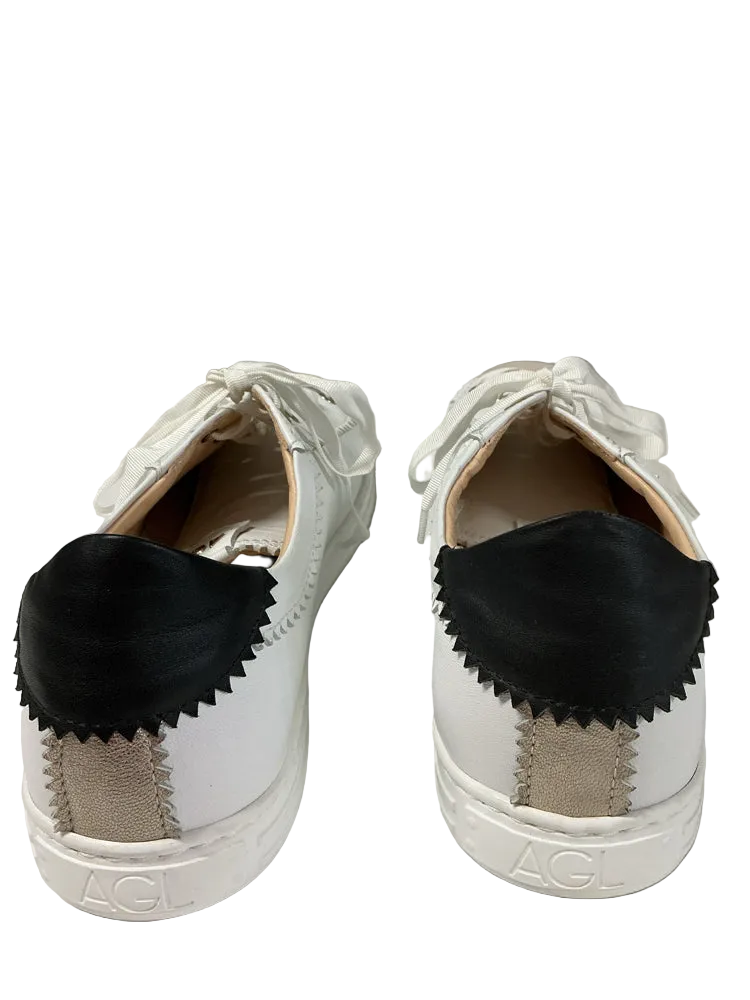 AGL Shoe Size 10.5 White multi Sade Feminine Sneakers