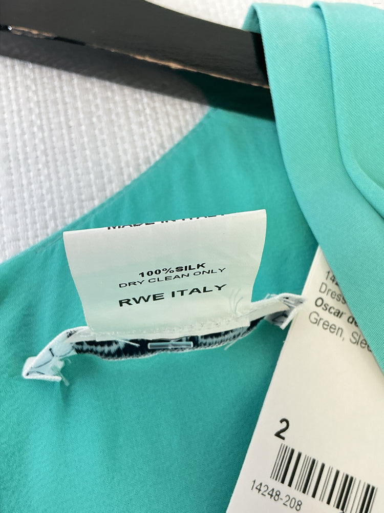 Oscar de la Renta Size 2 Green Dress