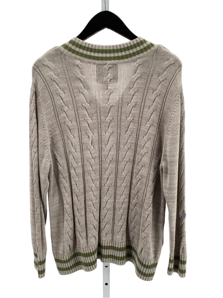 Kerri Rosenthal Size L Tan & Green Patvee Sweater