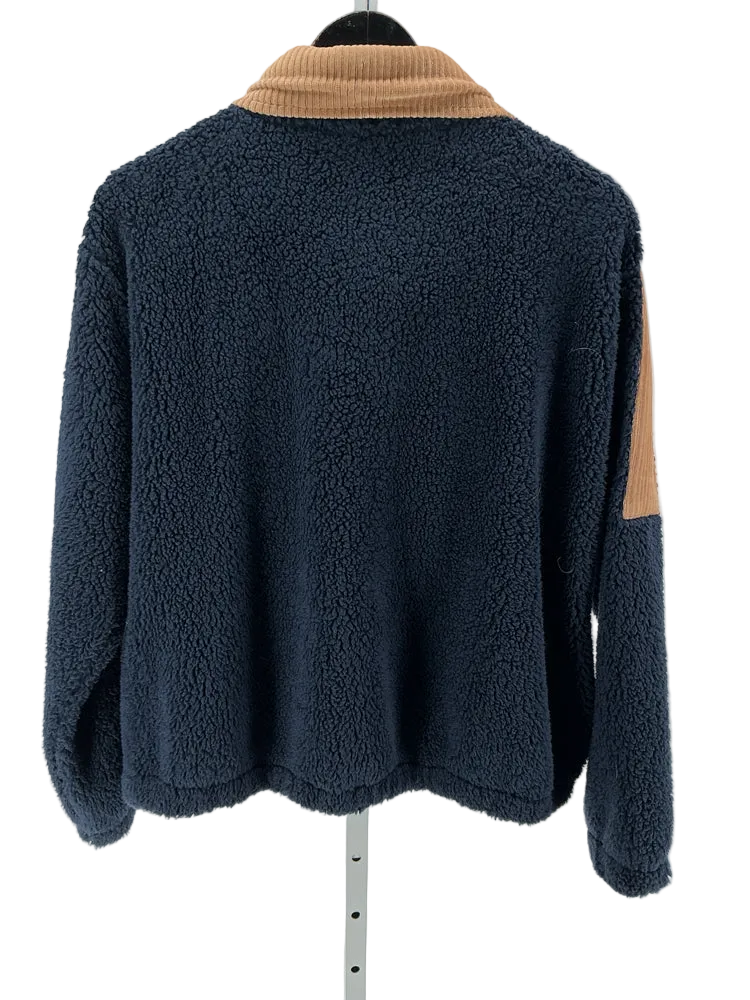 Faherty Size L Navy & Brown Sweatshirt