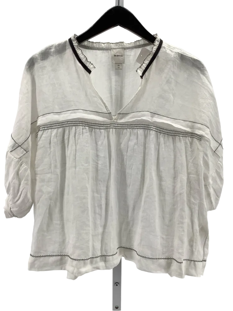 Maeve Size XS White & black Shirt