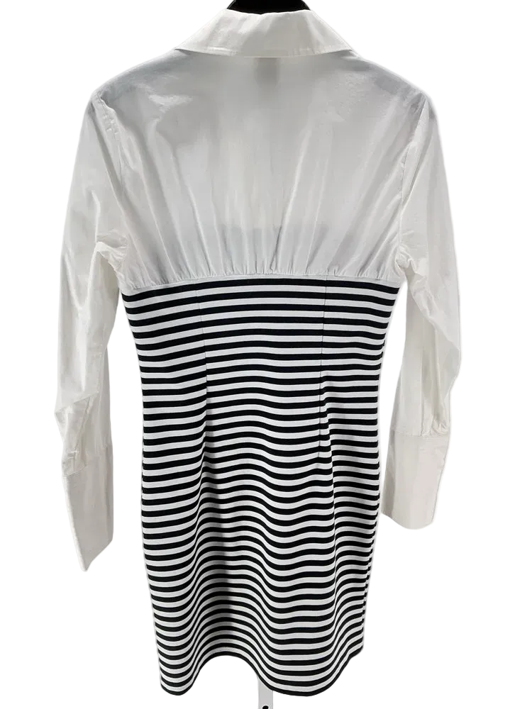 Maeve Size S White & black Mixed Media Dress