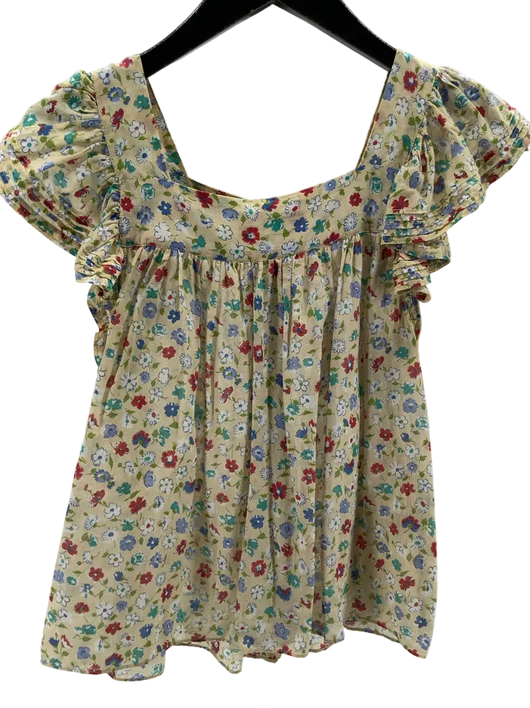 Doen Size XS Yellow Multi Abelene Shirt
