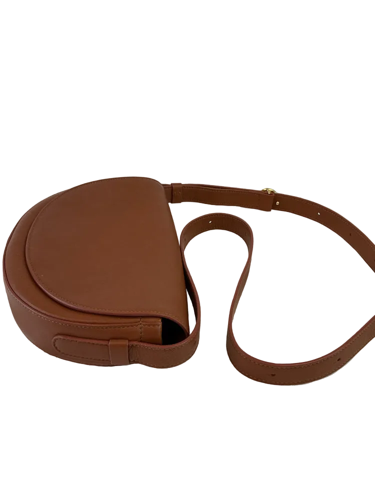 Cuyana Brown Half Moon Handbags