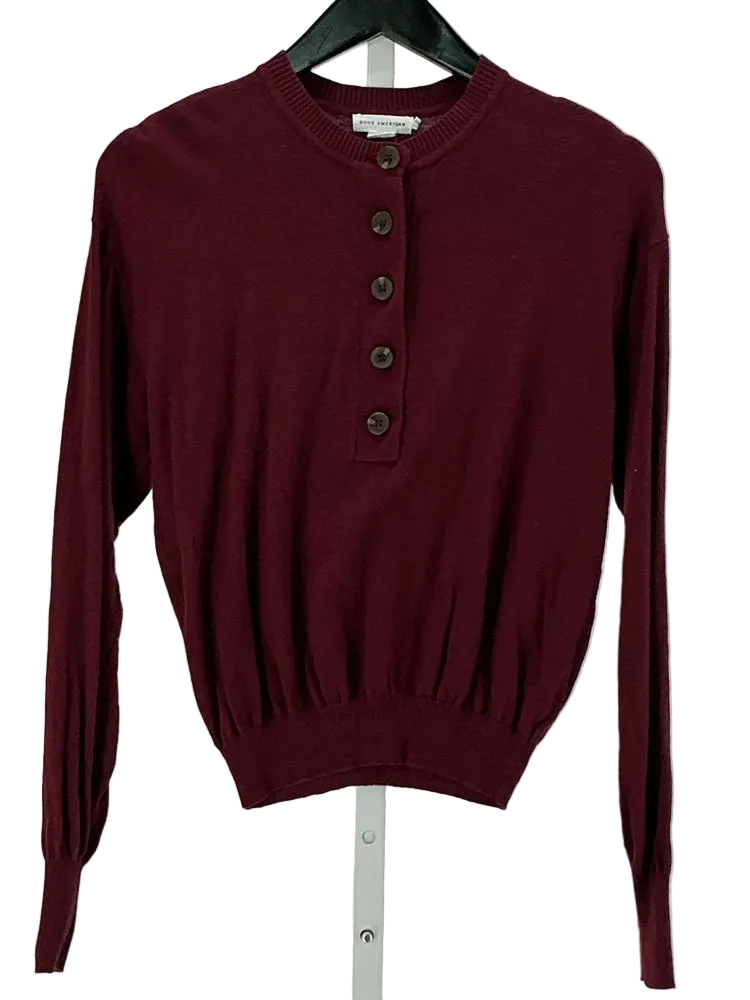 Good American Size XS Burgundy Sweater