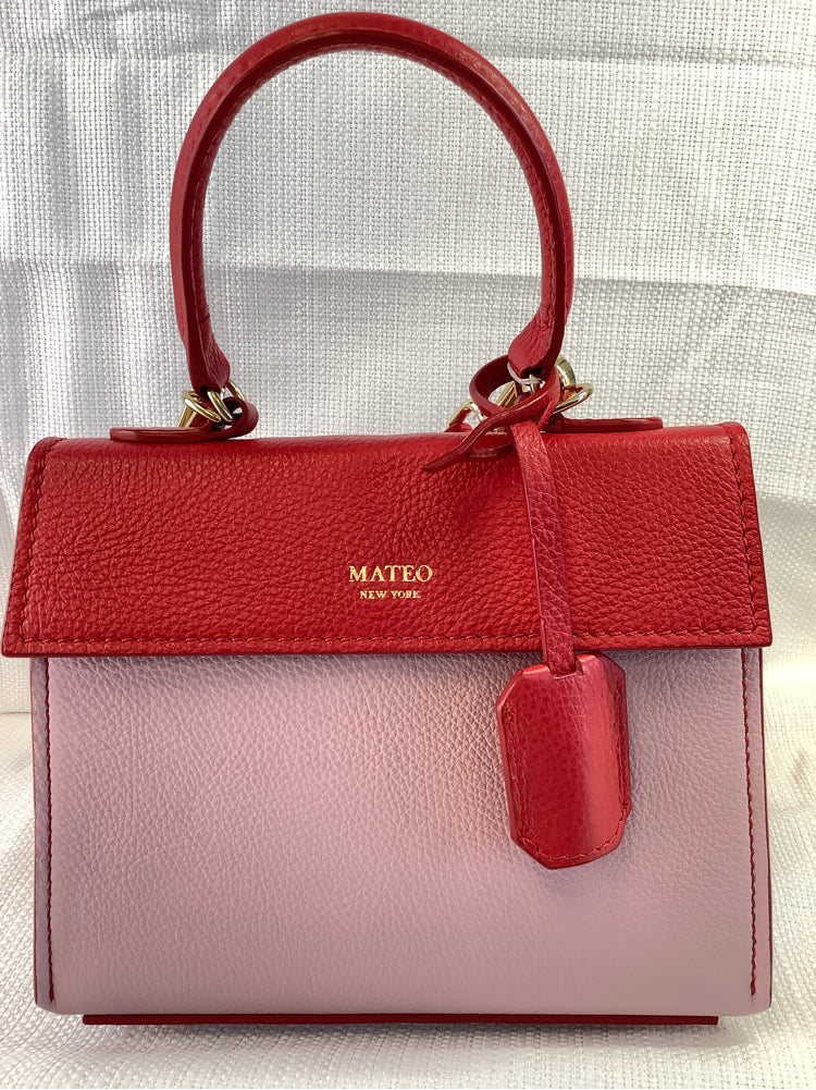 Mateo New York Pink & Red Elizabeth Handbags