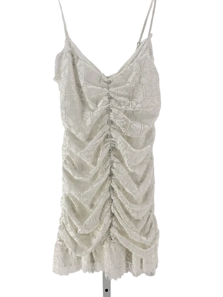For Love & Lemons Size L White Samira mini Dress