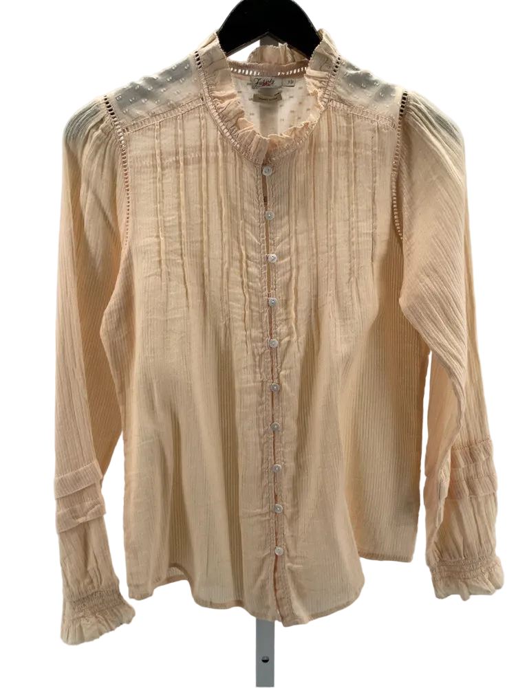 Faherty Size S Peach Willa Shirt