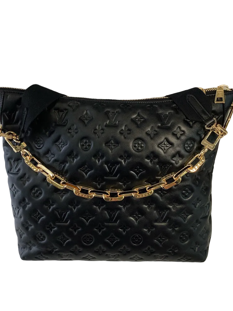 Louis Vuitton Black COUSSIN HOBO MM Handbags