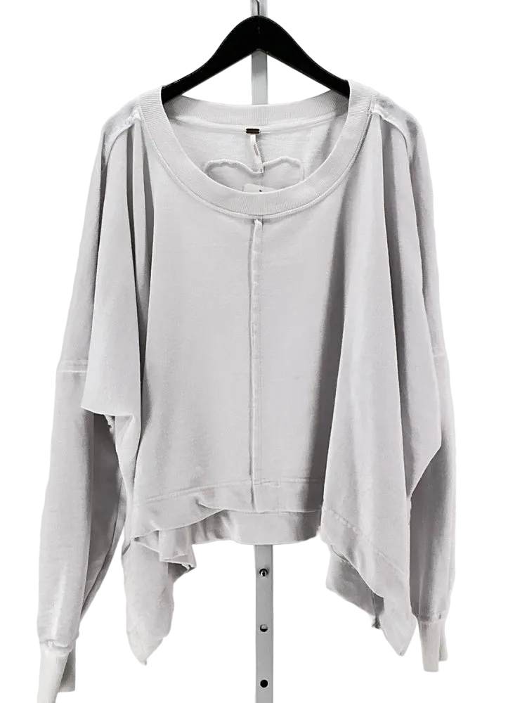 Free People Size S White Sweatshirt