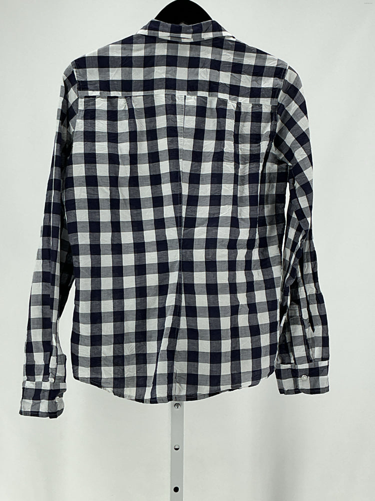 Frank & Eileen Size M Navy & white Shirt
