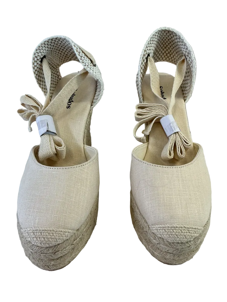 Soludos Shoe Size 7 Cream Marseille Wedges