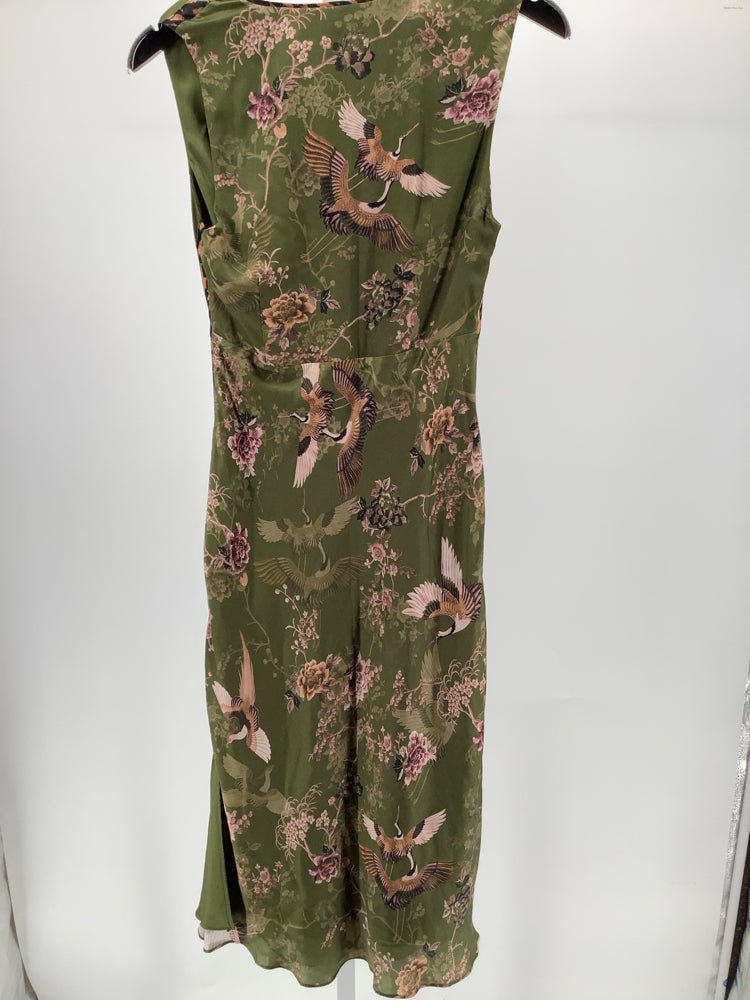 All Saints Size 4 Olive multi Karla Peggy Dress
