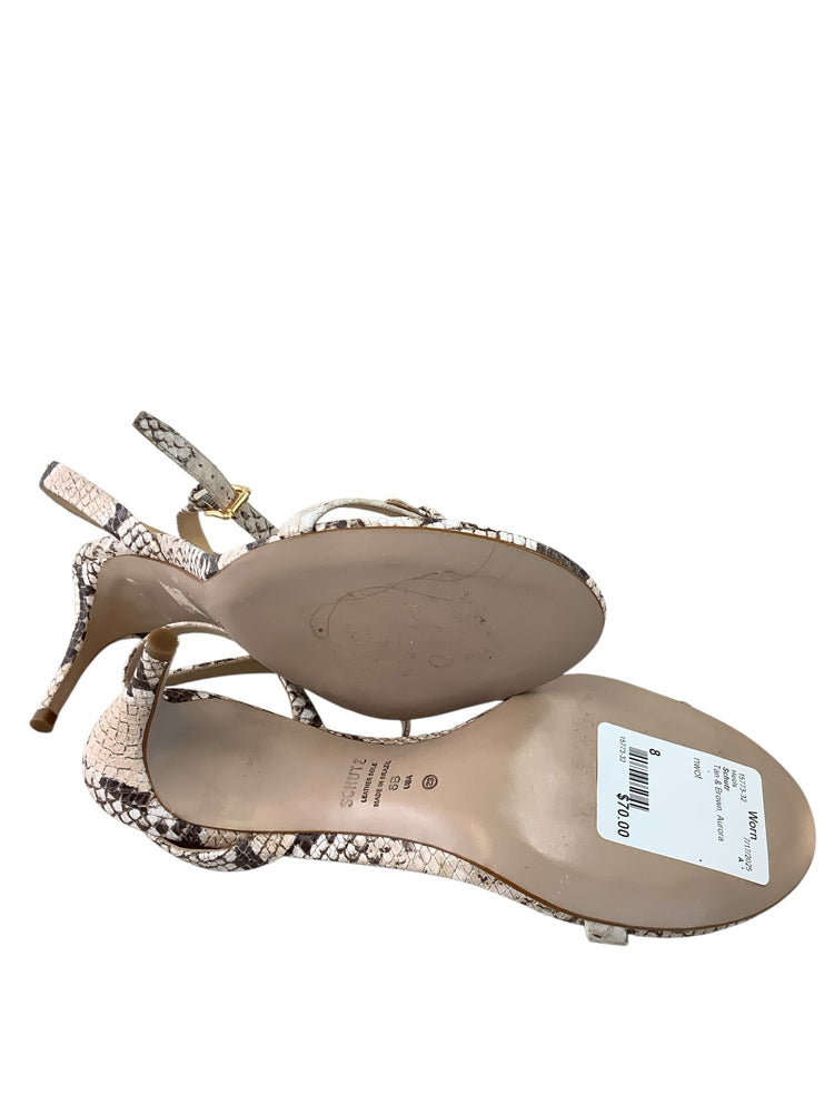 Schutz Shoe Size 8 Tan & Brown Aurora Heels