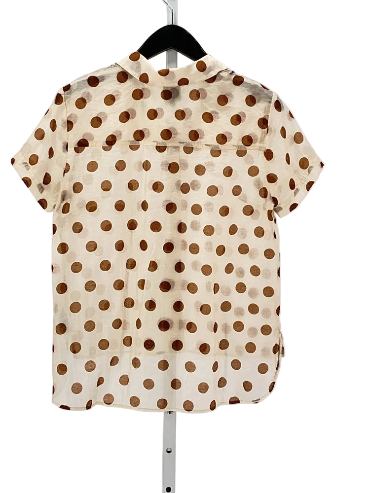 Cabi Size S Tan & Brown Shirt