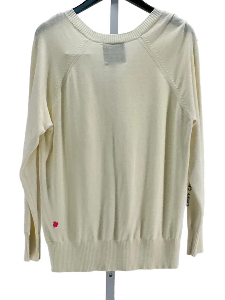 Kerri Rosenthal Size M Cream Lucky Charm Sweater