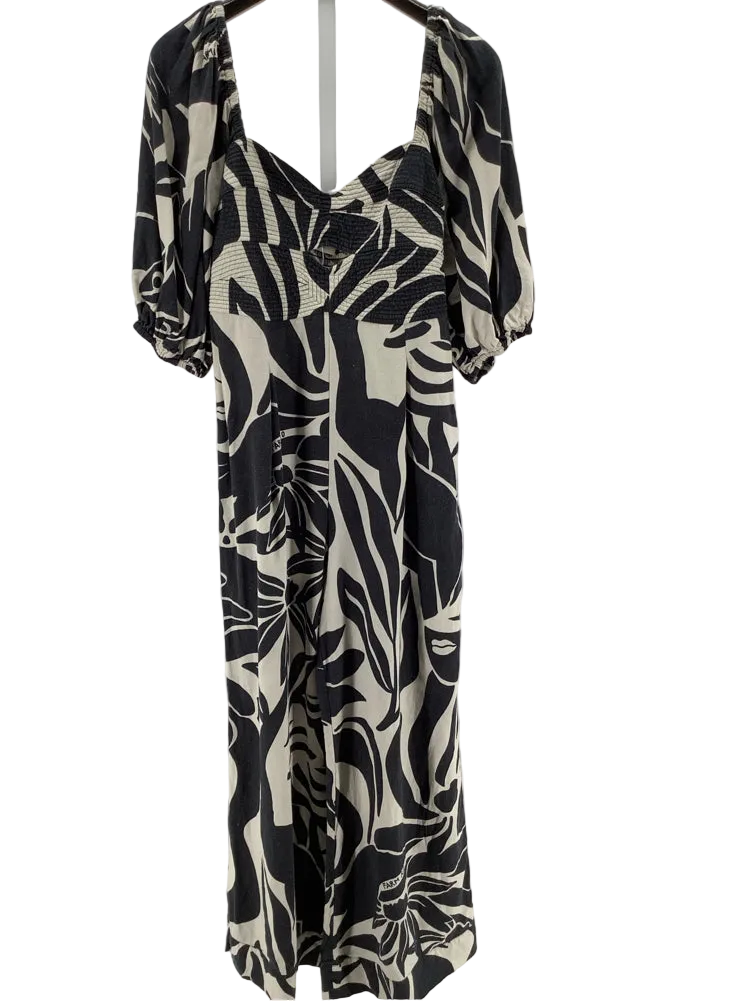Farm Rio Size M Black & White Jumpsuit