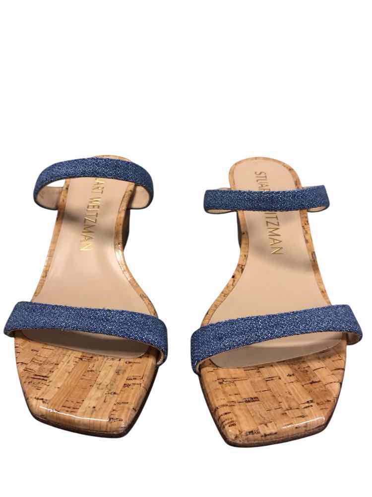 Stuart Weitzman Shoe Size 8 Blue Aleena Wedges