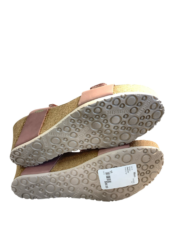 Mephisto Shoe Size 11 Pink & Tan Wedges