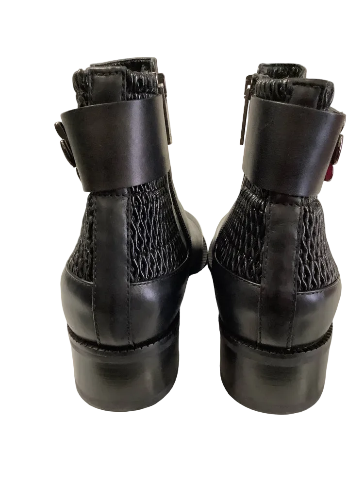 Aquatalia Shoe Size 8.5 Black Odette Booties