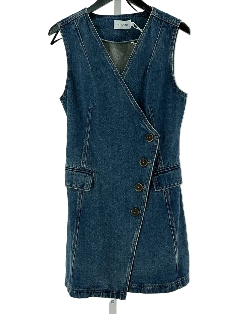 Mink Pink Size L Blue Nora Dress