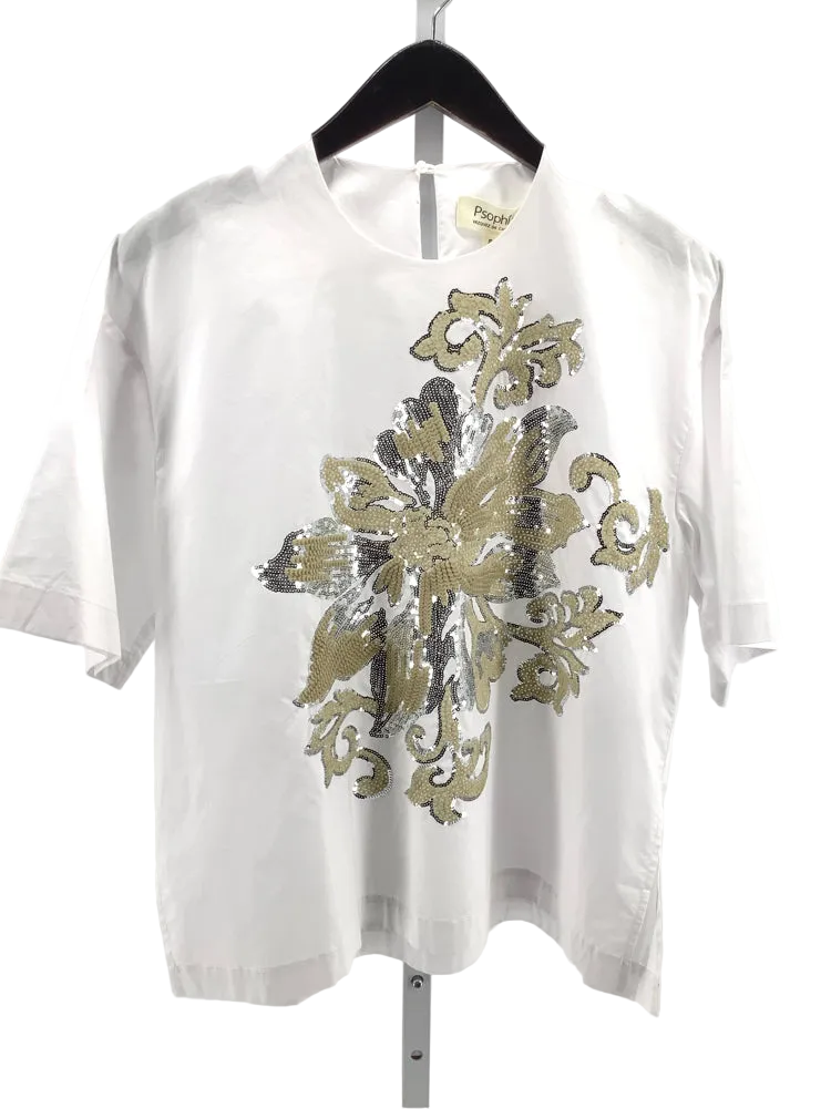 Psophia Size S White multi Shirt