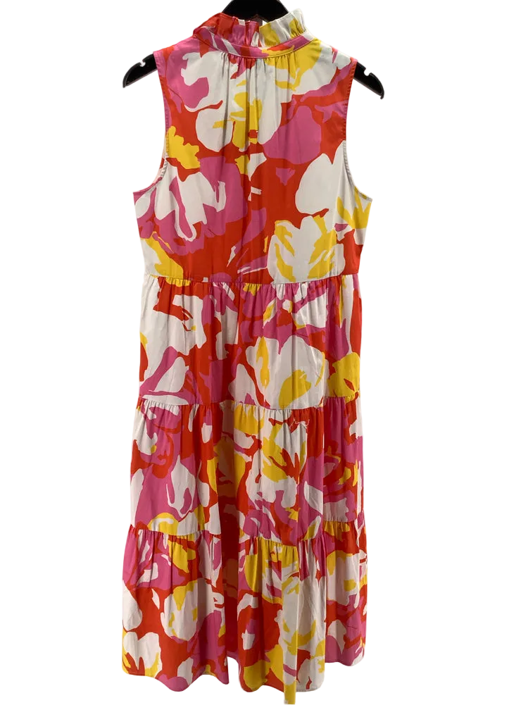 Crosby Size M Orange Multi Wesley Dress