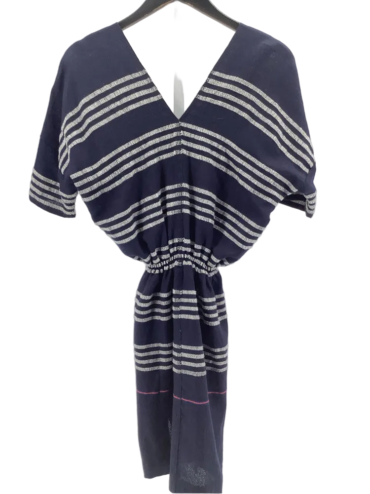 Lemlem Size XS Navy multi Plunge Dress