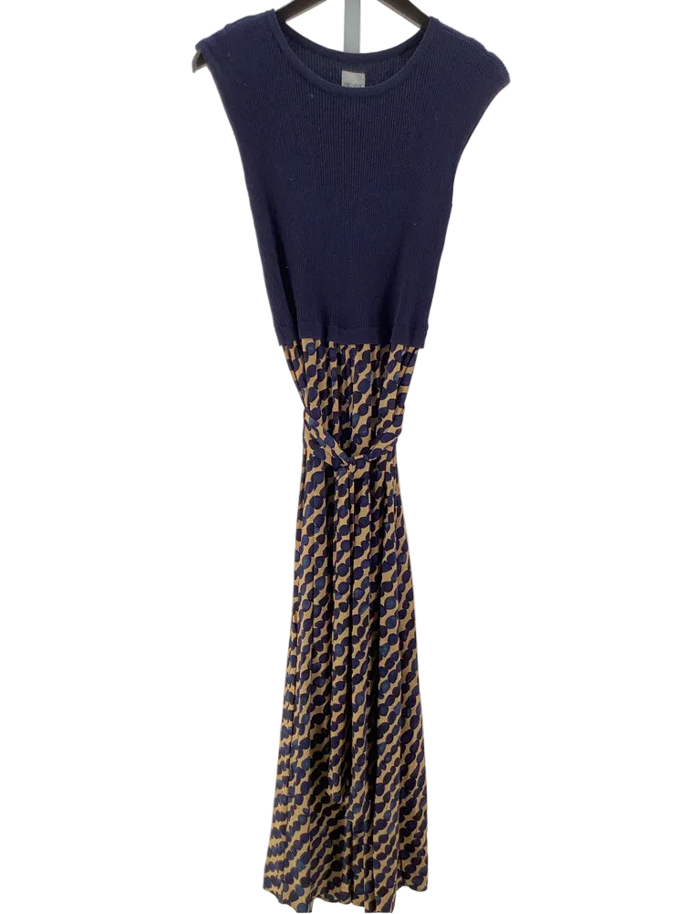 Nic & Zoe Size XS Navy & Brown Dress
