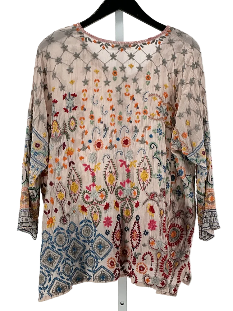 Johnny Was Size S Pink multi Shirt