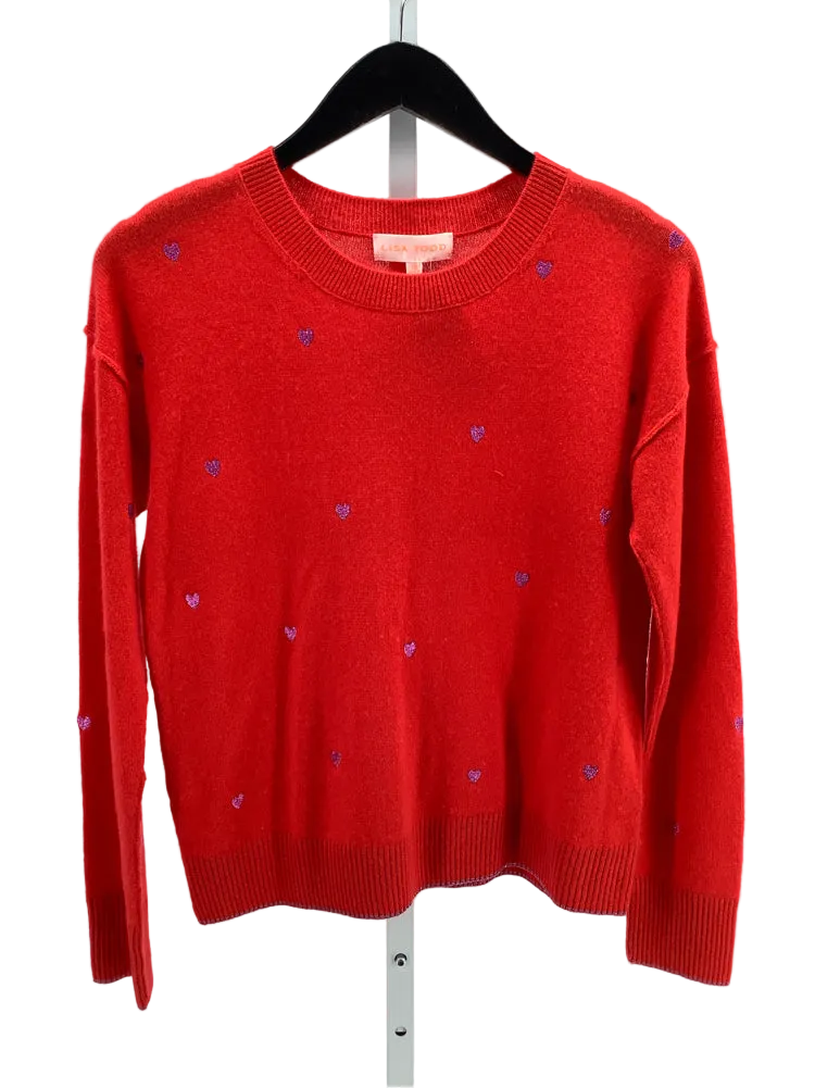 Lisa Todd Size XS Red & Pink Sweater