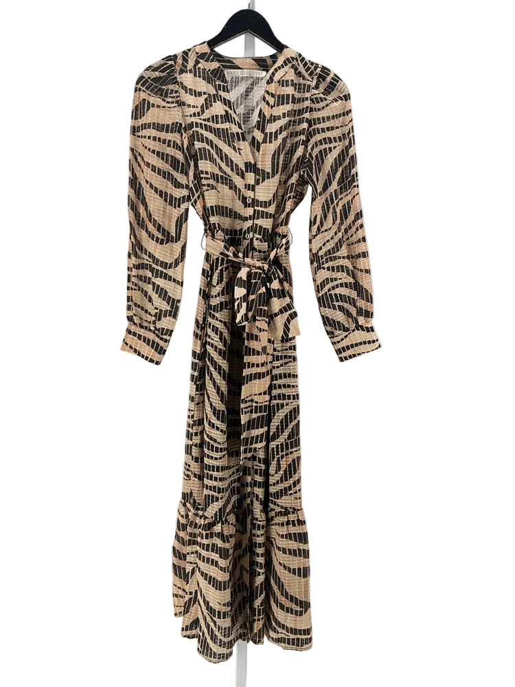 Marie Oliver Size S Black & Tan Hannon Dress